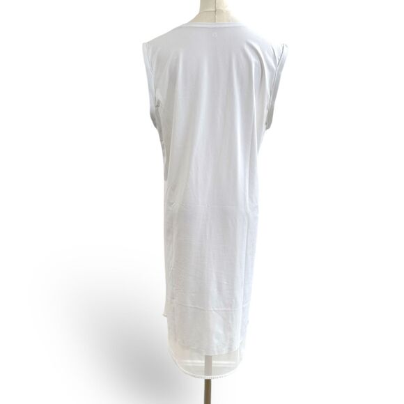 Athleta Sunlover UPF50 Dress, Fine Mesh 2.5" Hem White Slvless Wm Sz M EUC - Picture 11 of 11